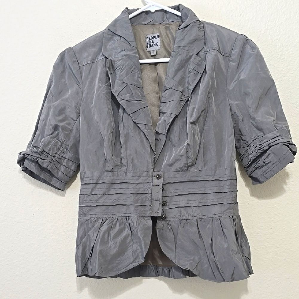 ANTHROPOLIGIE People Like Frank Gray Women's Jacket S